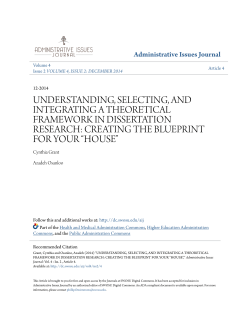 understanding, selecting, and integrating a theoretical framework in
