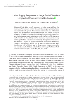 Labor Supply Responses to Large Social Transfers
