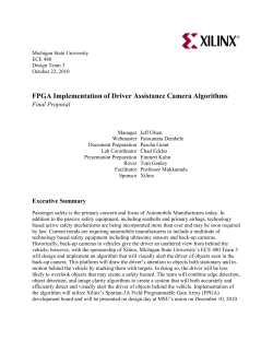 FPGA Implementation of Driver Assistance Camera Algorithms Final