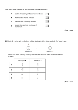 Q1.In which of the following do both quantities have the same unit