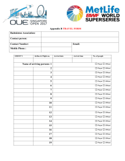 OUE Singapore Open 2017 - Appendix B