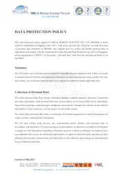 Disclosure of Personal Data to Third Parties