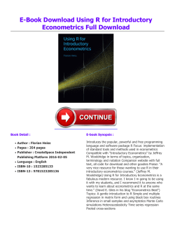 E-Book Using R for Introductory