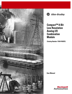 Compact&trade; 8-Bit Low Resolution Analog I/O Combination Module