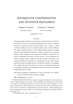inadequate compensation and multiple equilibria