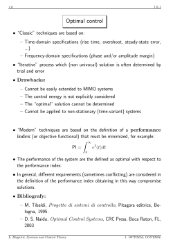 Optimal control