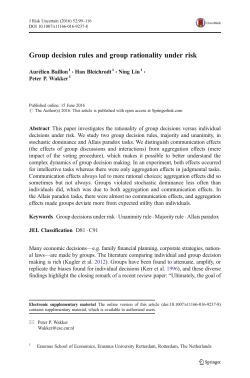 Group decision rules and group rationality under risk