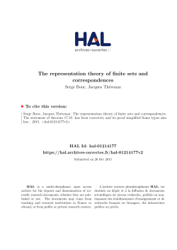 The representation theory of finite sets and correspondences