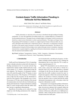 Context-Aware Traffic Information Flooding in Vehicular Ad Hoc