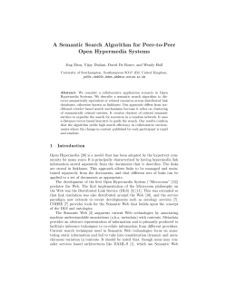 A Semantic Search Algorithm for Peer-to-Peer Open