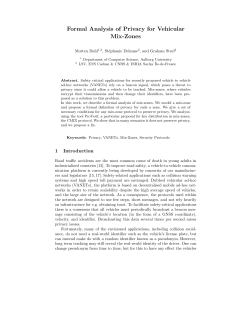 Formal Analysis of Privacy for Vehicular Mix-Zones