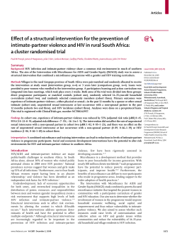 Effect of a structural intervention for the prevention of intimate