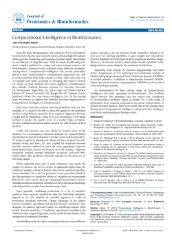 Computational Intelligence in Bioinformatics