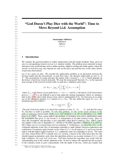 Time to Move Beyond iid Assumption