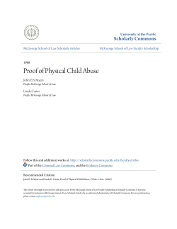 Proof of Physical Child Abuse - Scholarly Commons