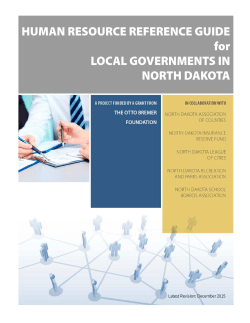 Human Resource Reference Guide for Local Governments in ND