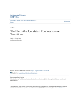 The Effects that Consistent Routines have on Transitions