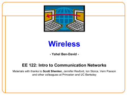 EE 122: Computer Networks