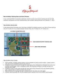 New Exhibitor Parking Gate and Entry Process