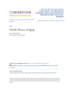 Hood`s Theory of Aging - Cornerstone