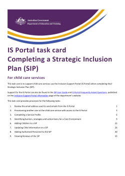 DOCX file of IS Portal Task Card Completing a Strategic
