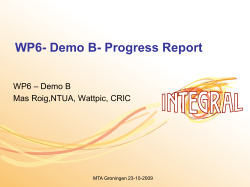 First tests in Mas Roig