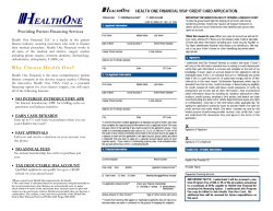 Health One Financial Visa Credit Card