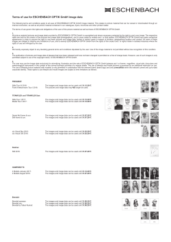 Terms of use for ESCHENBACH OPTIK GmbH image data