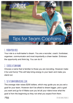 Tips for Team Captains