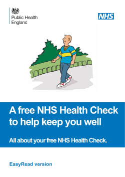 Information Leaflet Easy Read