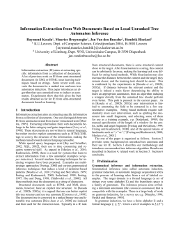 Information extraction from Web documents based on