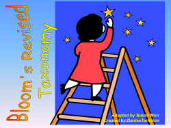 BLOOM`s REVISED TAXONOMY - Math Tech Boot Camp