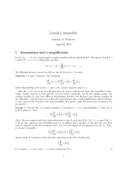 Latala`s inequality