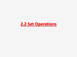 2.2 Set Operations