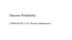 Discrete Probability - Tulane University Computer Science