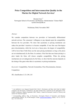 Price Competition and Interconnection Quality in the Market for