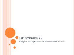 A: Increasing and Decreasing Functions