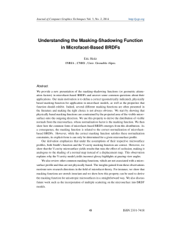 Understanding the Masking-Shadowing Function in Microfacet
