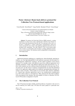 Poster Abstract: Route-back delivery protocol for