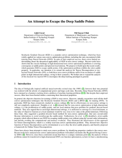 An Attempt to Escape the Deep Saddle Points