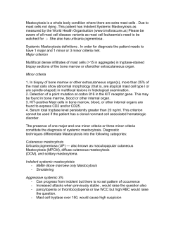 Mastocytosis compact