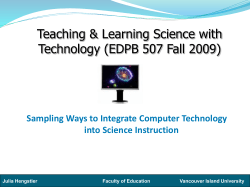 Sampling Ways to Integrate Technology Into Science