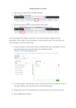 How to Assign Players to Teams in your Club`s