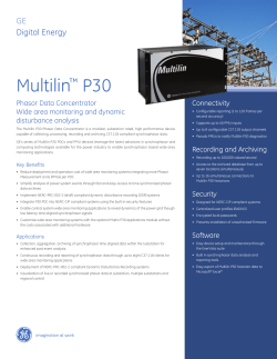 Multilin&trade; P30 - GE Grid Solutions