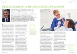 Spinal surgery is not the definitive answer