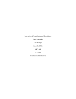 Naragon, Eddie, Schroeder International Trade Costs and