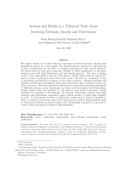Actions and Beliefs in a Trilateral Trust Game Involving Germans