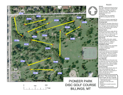 PIONEER PARK DISC GOLF COURSE BILLINGS, MT
