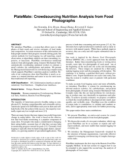 PlateMate: Crowdsourcing Nutrition Analysis from Food Photographs