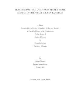 learning pattern languages from a small number of helpfully chosen